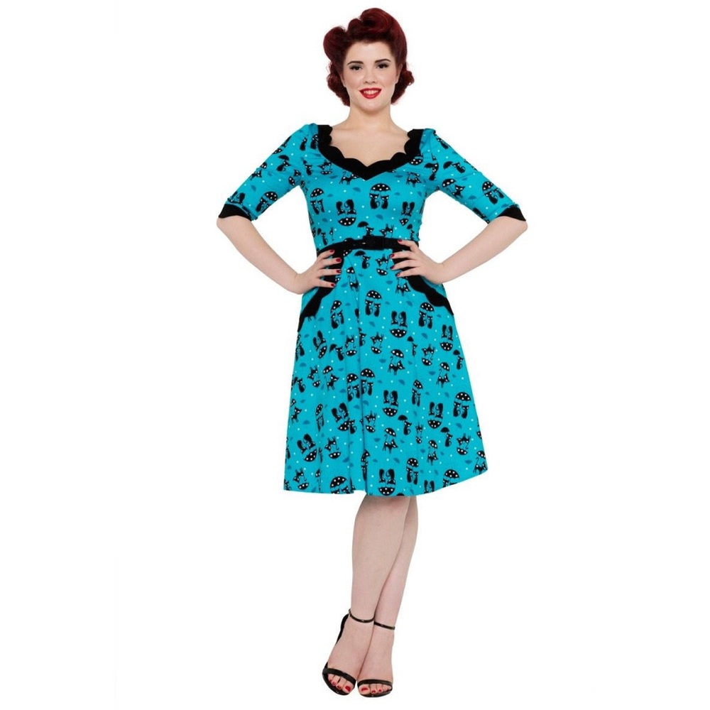 Skater style dress with cats